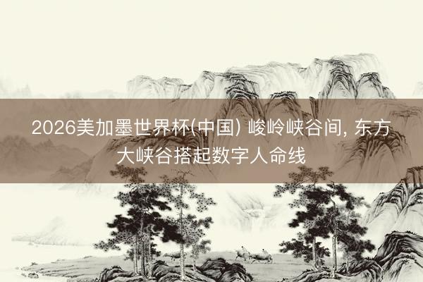 2026美加墨世界杯(中国) 峻岭峡谷间, 东方大峡谷搭起数字人命线
