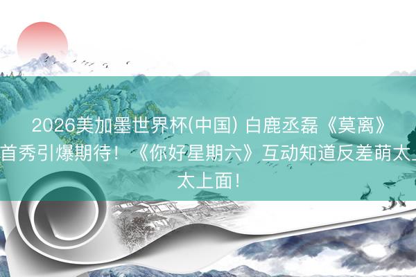 2026美加墨世界杯(中国) 白鹿丞磊《莫离》综艺首秀引爆期待！《你好星期六》互动知道反差萌太上面！