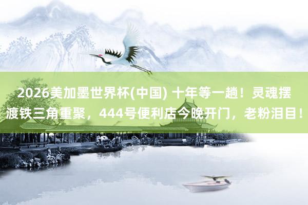 2026美加墨世界杯(中国) 十年等一趟！灵魂摆渡铁三角重聚，444号便利店今晚开门，老粉泪目！